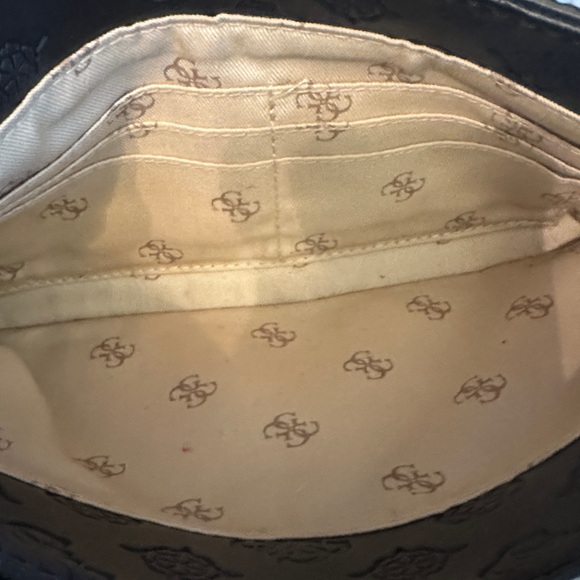 Guess black embossed satchel Zanelle Top Handle purse - Picture 5 of 8